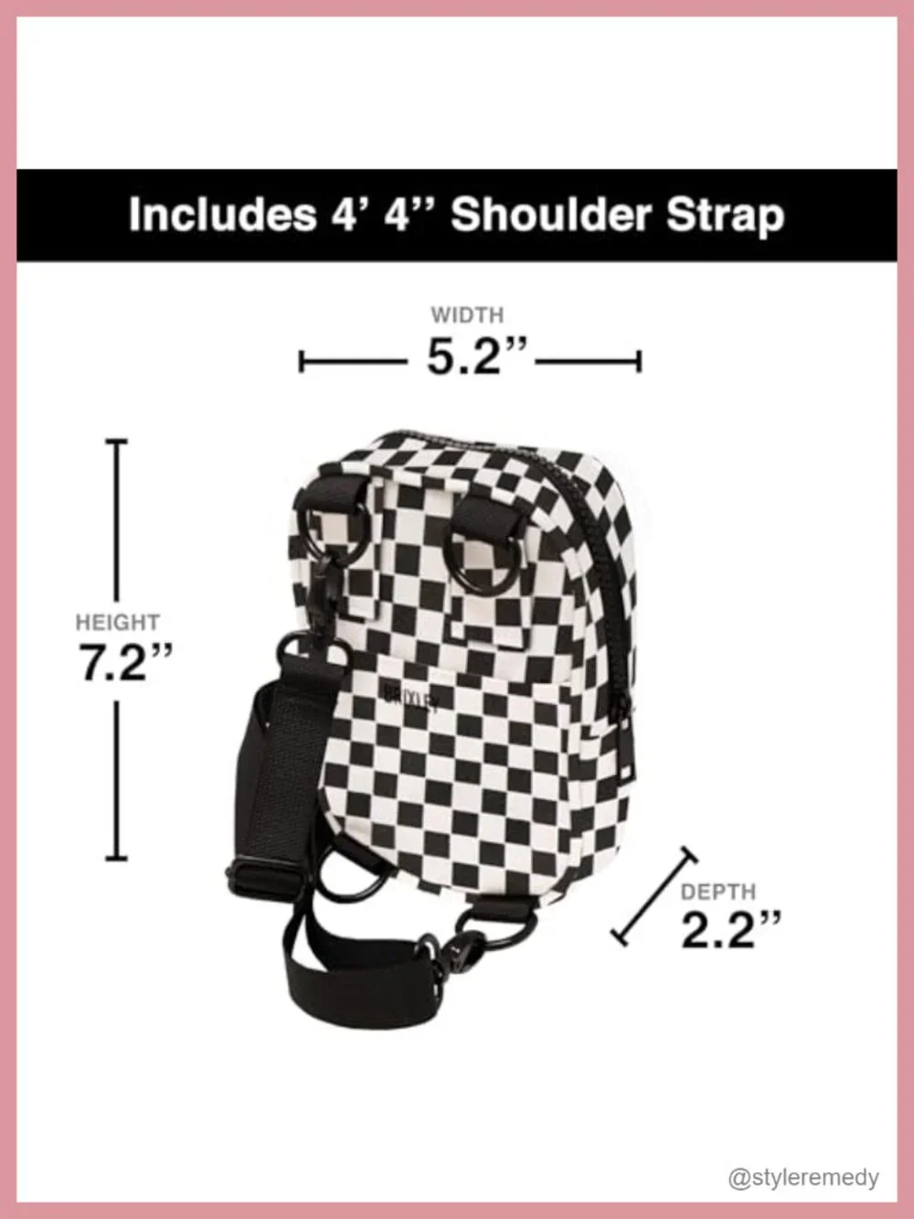 Crossbody Sling Bag, 9 Pocket Travel Purse, Nylon Fanny Pack